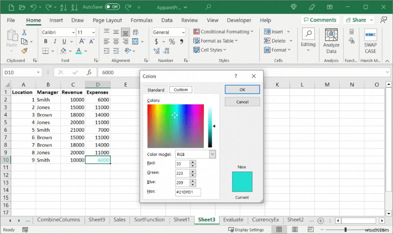 Khái niệm cơ bản về Excel:Đánh dấu ô và văn bản trong 5 bước đơn giản 