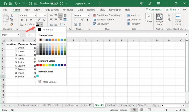 Khái niệm cơ bản về Excel:Đánh dấu ô và văn bản trong 5 bước đơn giản 