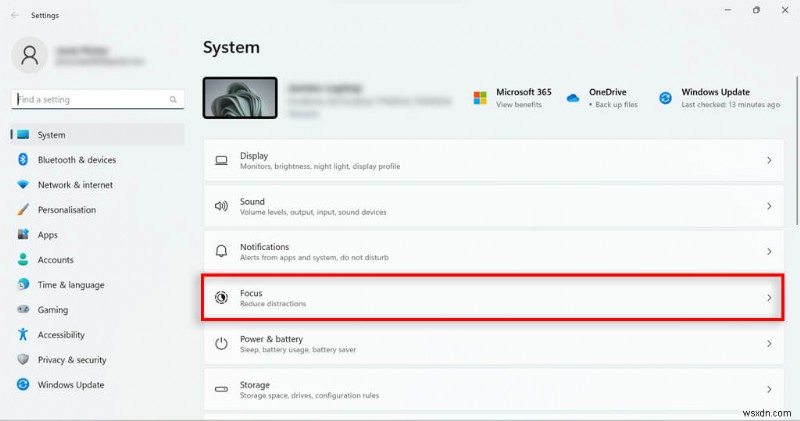 Hỗ trợ lấy nét chính trong Windows 11:Tăng năng suất bằng cách quản lý sự xao lãng 