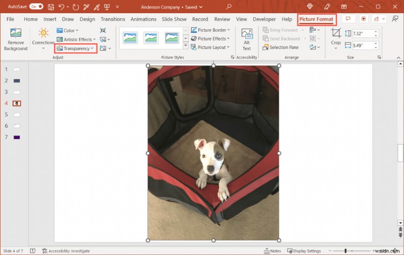 Dễ dàng tạo hình ảnh và nền slide trong suốt trong PowerPoint 