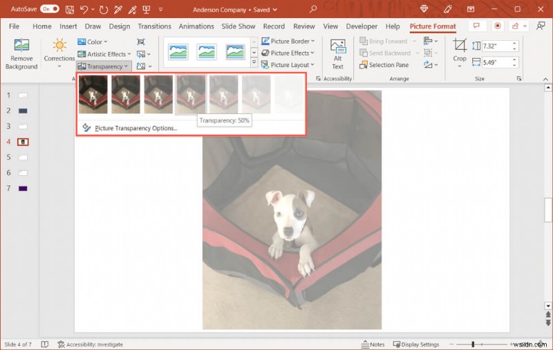 Dễ dàng tạo hình ảnh và nền slide trong suốt trong PowerPoint 