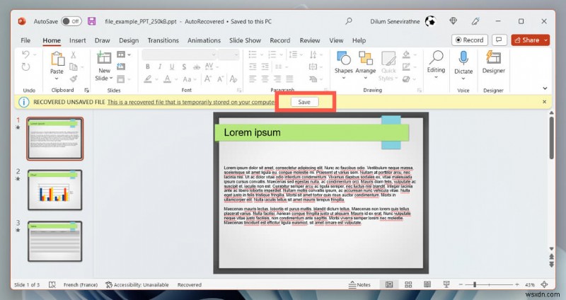 Khôi phục ngay lập tức các tệp PowerPoint chưa được lưu:Hướng dẫn Tự động Phục hồi Hoàn chỉnh 