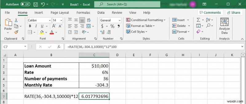 Tính toán APR thành thạo trong Excel – Nhanh chóng và chính xác 