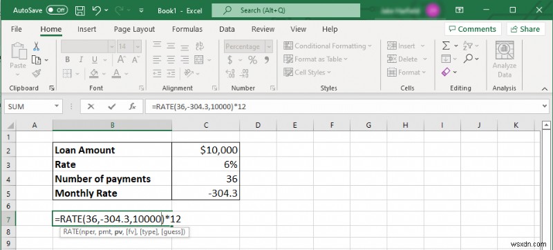 Tính toán APR thành thạo trong Excel – Nhanh chóng và chính xác 