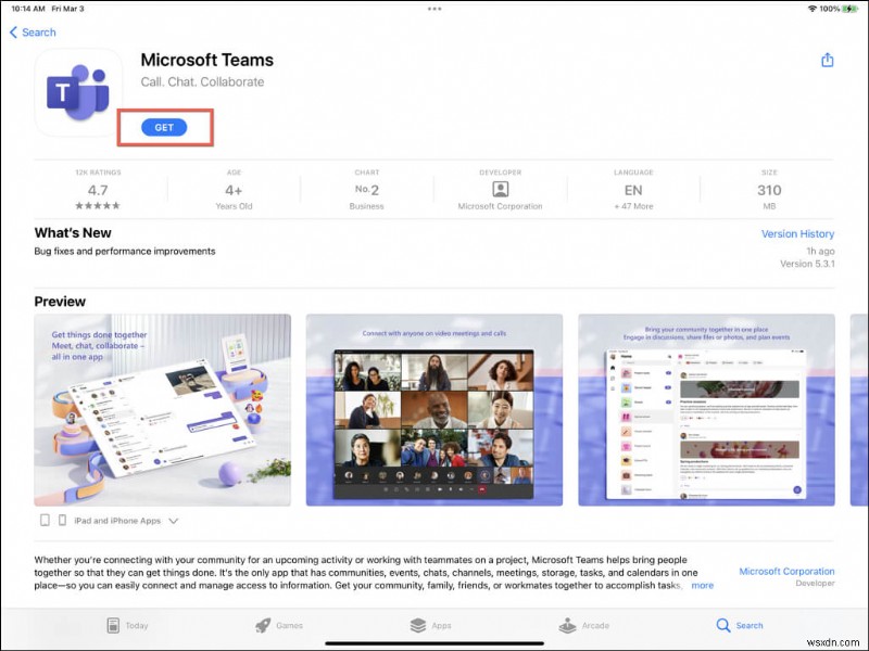Hướng dẫn từng bước:Cài đặt và sử dụng Microsoft Teams trên iPad 