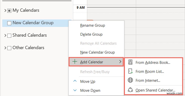 Tạo và quản lý nhóm lịch trong Outlook:Hướng dẫn từng bước
