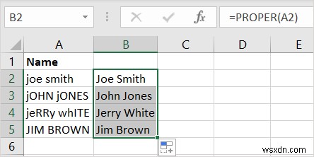 Viết hoa văn bản Excel dễ dàng:Chuyển đổi chữ hoa, chữ thường và chữ thích hợp 