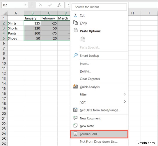 Hiển thị số âm màu đỏ trong Excel:Các bước và mẹo đơn giản 