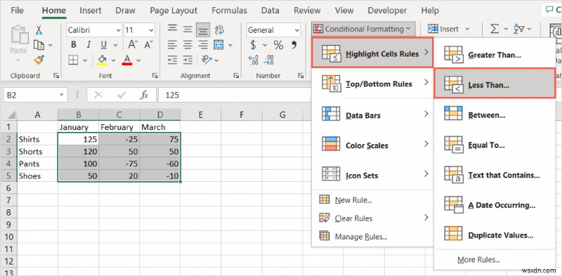 Hiển thị số âm màu đỏ trong Excel:Các bước và mẹo đơn giản 