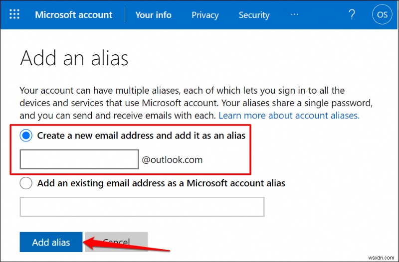 Dễ dàng cập nhật Email tài khoản Microsoft của bạn:Thêm, xóa và chuyển đổi bí danh 