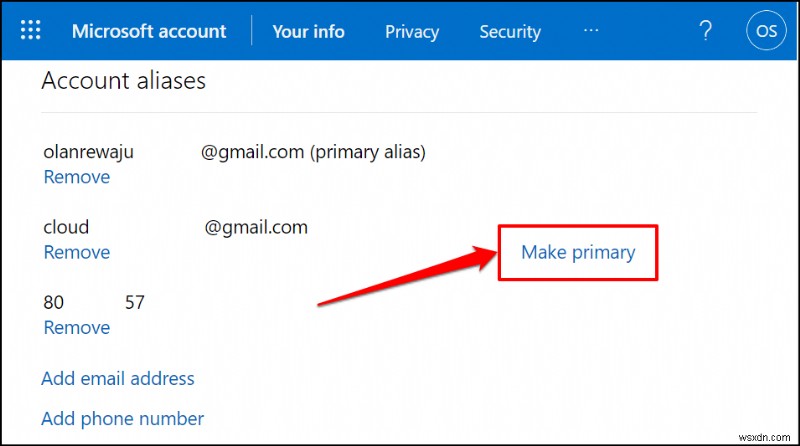 Dễ dàng cập nhật Email tài khoản Microsoft của bạn:Thêm, xóa và chuyển đổi bí danh 