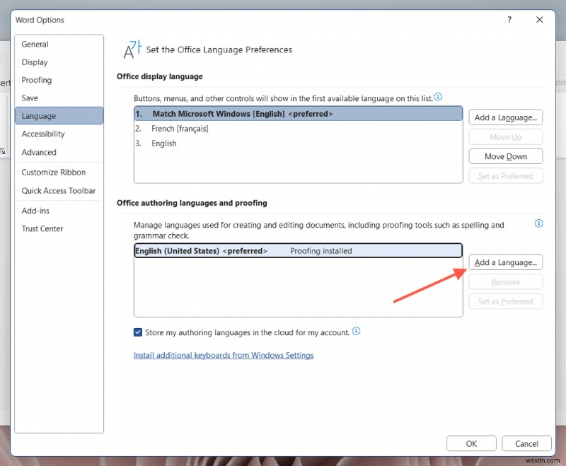 Cách thay đổi cài đặt ngôn ngữ trong Microsoft Word (Máy tính để bàn &Trực tuyến) 