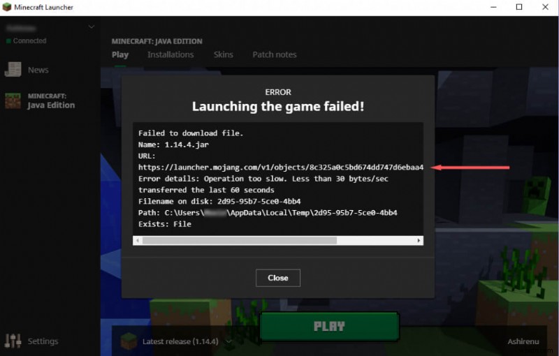 Khắc phục lỗi “Không thể tải xuống tệp” của Minecraft – 5 giải pháp đã được chứng minh 