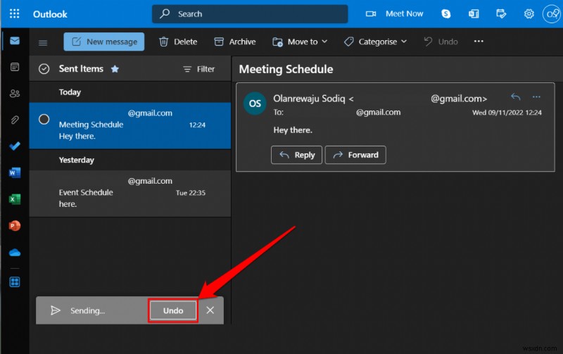 Hướng dẫn nhanh:Hủy gửi và thu hồi email Outlook trên web và máy tính để bàn 