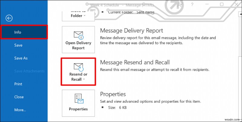 Hướng dẫn nhanh:Hủy gửi và thu hồi email Outlook trên web và máy tính để bàn 