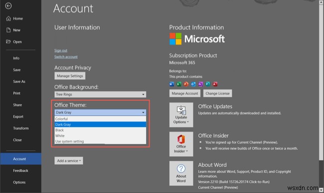 Làm chủ Chế độ tối của Microsoft Word:Bật &Tắt trên Windows &Mac 