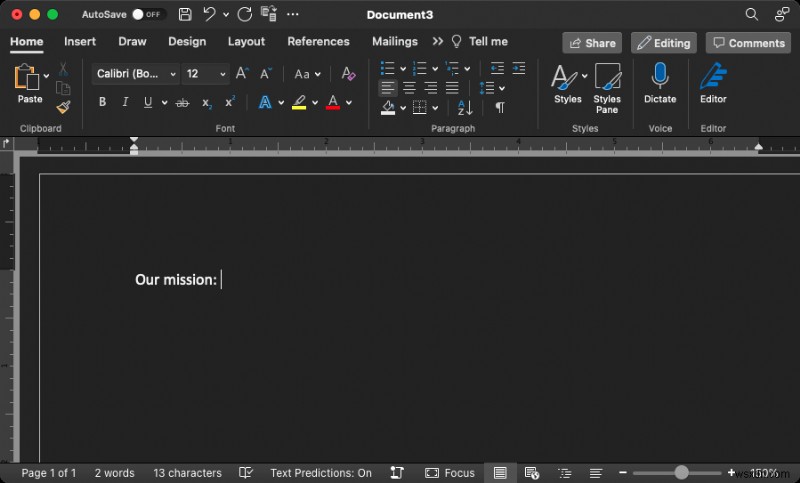 Làm chủ Chế độ tối của Microsoft Word:Bật &Tắt trên Windows &Mac 