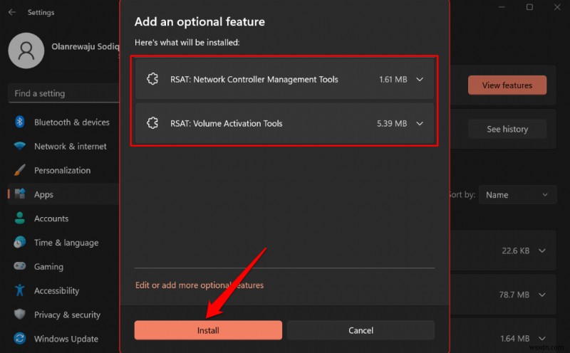 Cài đặt và quản lý công cụ quản trị máy chủ từ xa (RSAT) trên Windows 11 