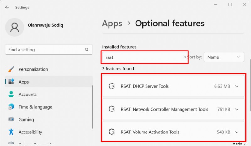 Cài đặt và quản lý công cụ quản trị máy chủ từ xa (RSAT) trên Windows 11 