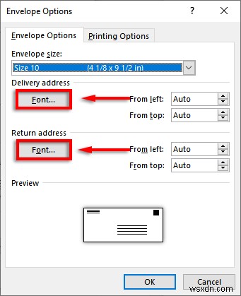 In phong bì bằng Microsoft Excel và Word:Hướng dẫn từng bước 