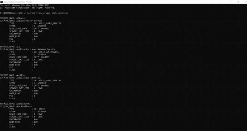 Dễ dàng liệt kê tất cả các dịch vụ Windows bằng PowerShell hoặc Dấu nhắc lệnh 