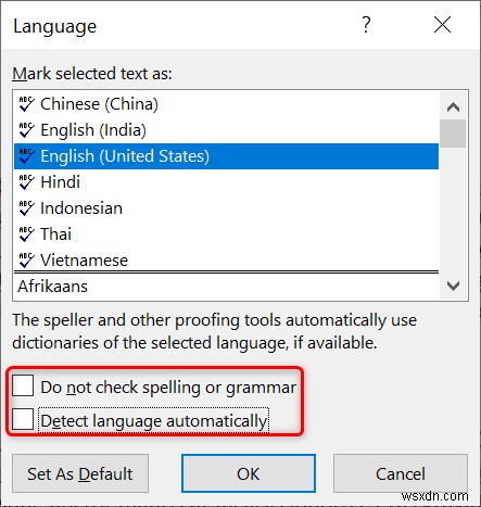 Sửa lỗi kiểm tra chính tả của Word:Các bước nhanh để khôi phục tính năng kiểm tra chính tả trong Microsoft Word 