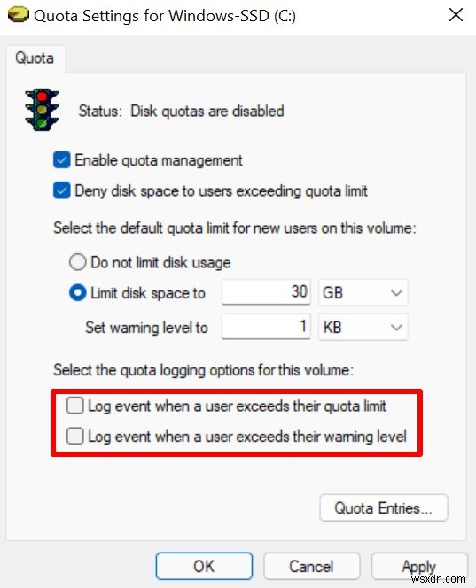 Hạn ngạch đĩa chính trong Windows 11:Hướng dẫn từng bước 
