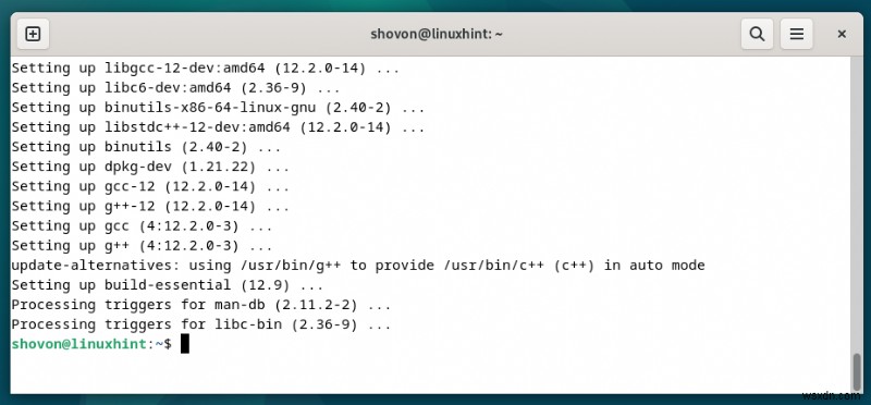 Hướng dẫn từng bước:Cài đặt Trình biên dịch GCC C/C++ trên Debian 12 