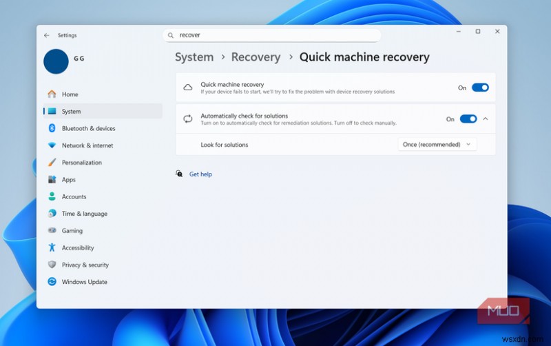 Khám phá Chế độ tự sửa chữa tích hợp của Windows 11—Không cần USB 