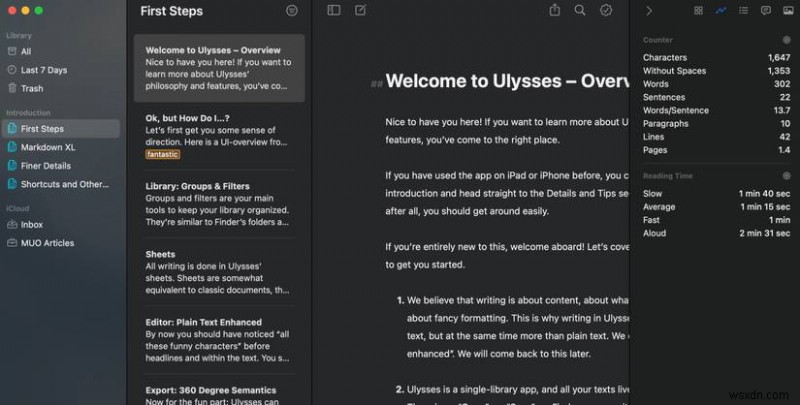 Khám phá lý do tại sao Ulysses là ứng dụng viết hàng đầu cho macOS 