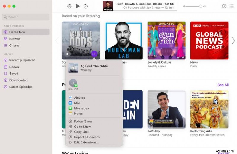 Làm chủ ứng dụng Podcast trên macOS:Hướng dẫn từng bước cho người mới bắt đầu 