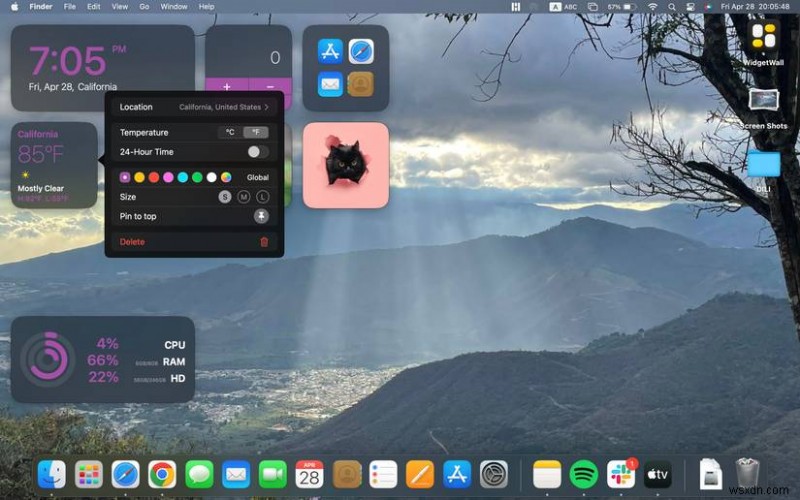 Thêm Widget vào màn hình Mac của bạn bằng WidgetWall – Hướng dẫn từng bước 