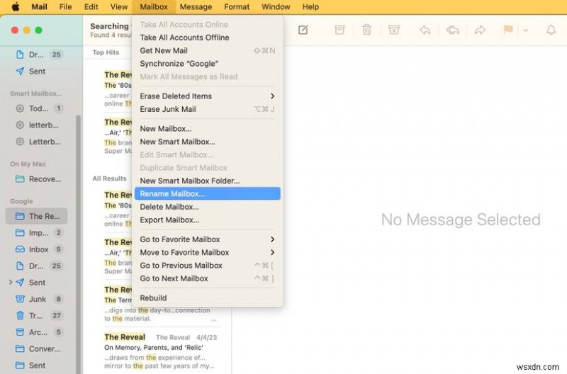 Làm chủ Apple Mail:Tạo, đổi tên hoặc xóa hộp thư trên máy Mac của bạn sau vài phút 