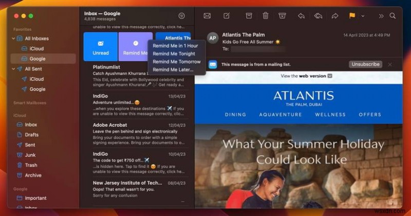 Lời nhắc email chính trong Apple Mail:Hướng dẫn từng bước cho iPhone, iPad và Mac 