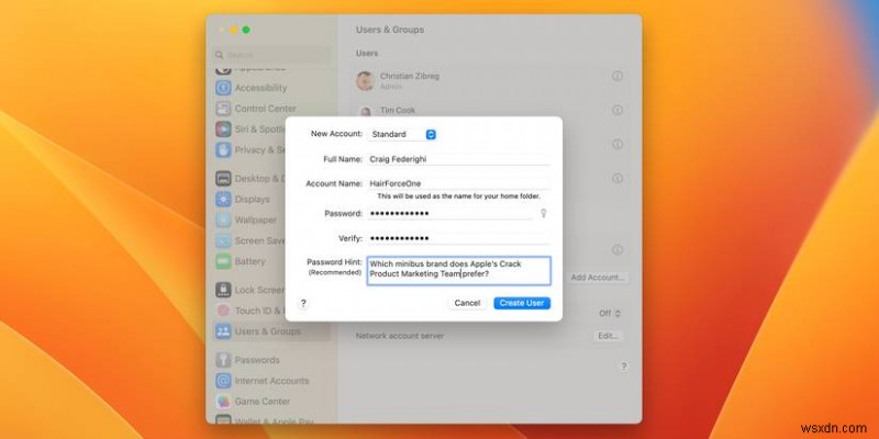 Tạo và quản lý nhiều tài khoản người dùng trên máy Mac của bạn:Hướng dẫn từng bước 