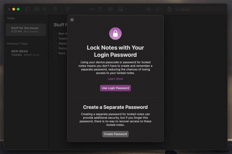 Bảo mật ghi chú của bạn trên macOS:Hướng dẫn từng bước để khóa chúng 