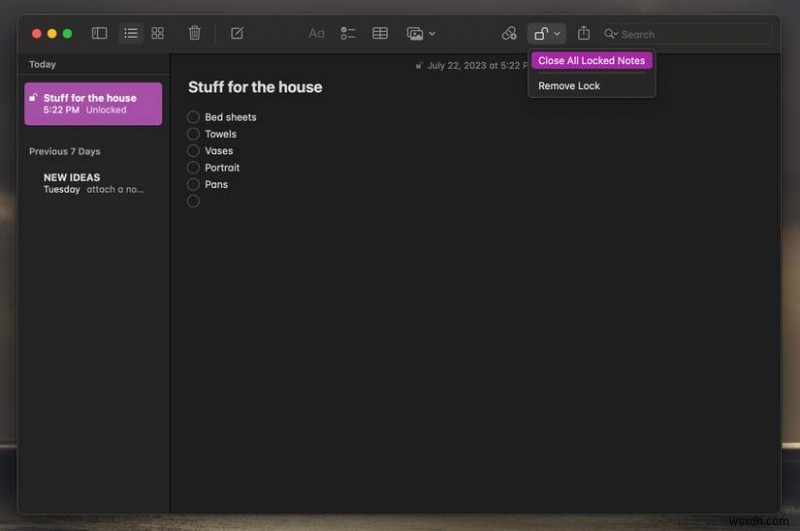Bảo mật ghi chú của bạn trên macOS:Hướng dẫn từng bước để khóa chúng 