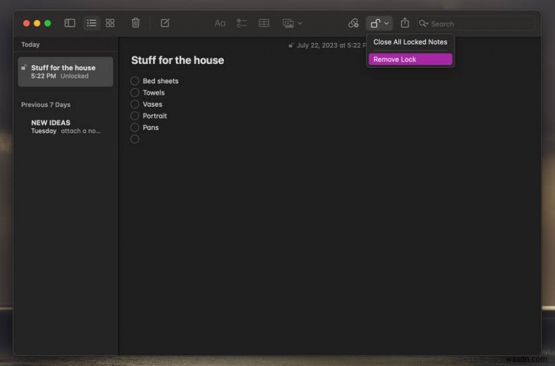 Bảo mật ghi chú của bạn trên macOS:Hướng dẫn từng bước để khóa chúng 