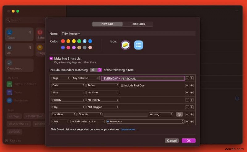 Làm chủ danh sách thông minh trong lời nhắc macOS:Tăng năng suất trên máy Mac của bạn 