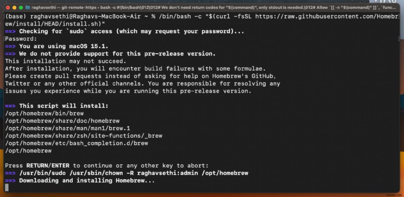Giải quyết lỗi  zsh:không tìm thấy lệnh:brew  trên máy Mac – Sửa lỗi Homebrew nhanh 