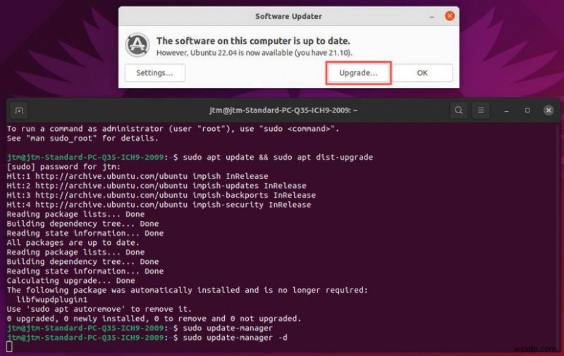 Hướng dẫn từng bước để nâng cấp hệ thống của bạn lên Ubuntu 22.04 LTS 