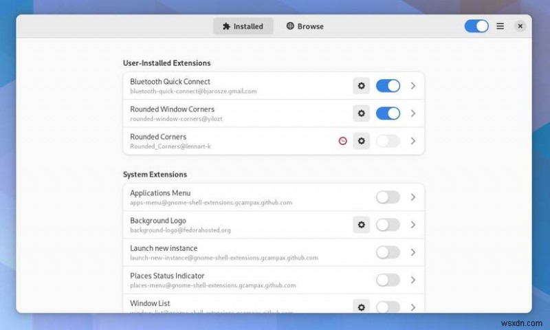 Quản lý dễ dàng các tiện ích mở rộng Gnome bằng Trình quản lý tiện ích mở rộng 