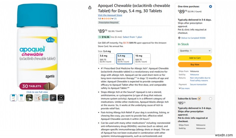 Amazon hiện cung cấp thuốc cho thú cưng—Mua sắm với sự tự tin 