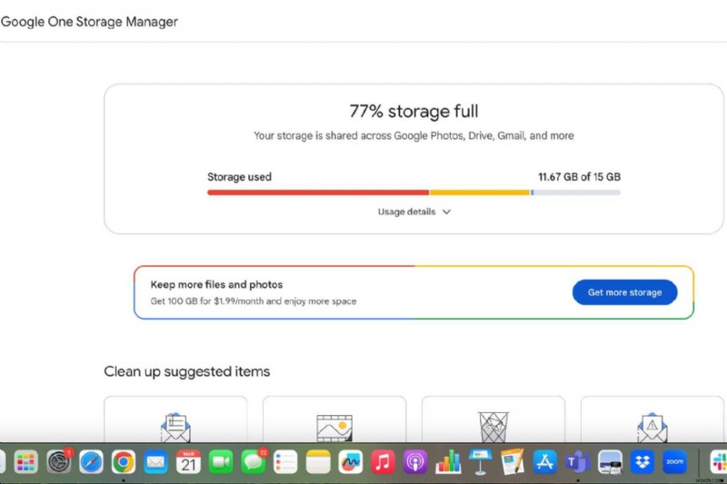 Google Alerts Dung lượng lưu trữ thấp— Tôi đã phát hiện hàng Gigabyte ẩn trong một thư mục 