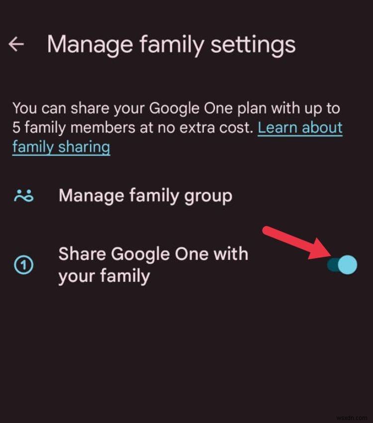 Dễ dàng chia sẻ bộ nhớ Google One của bạn với các thành viên gia đình 