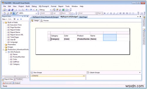 Cách tạo, chỉnh sửa và xuất báo cáo trong Dịch vụ báo cáo máy chủ SQL (SSRS) 