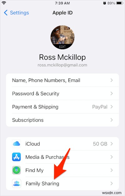 Dễ dàng chia sẻ dung lượng iCloud của bạn với bạn bè và gia đình 