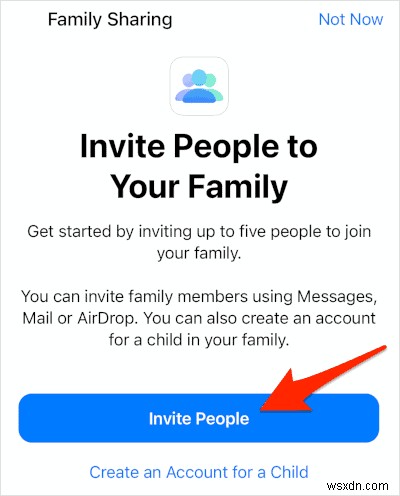 Dễ dàng chia sẻ dung lượng iCloud của bạn với bạn bè và gia đình 