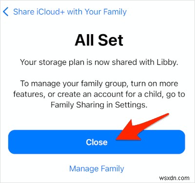Dễ dàng chia sẻ dung lượng iCloud của bạn với bạn bè và gia đình 
