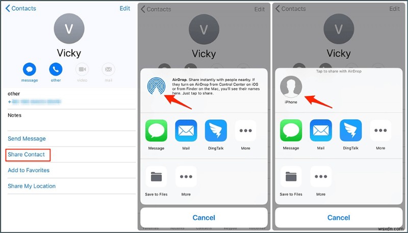 Chuyển tất cả danh bạ giữa iPhone hoặc iPad bằng AirDrop